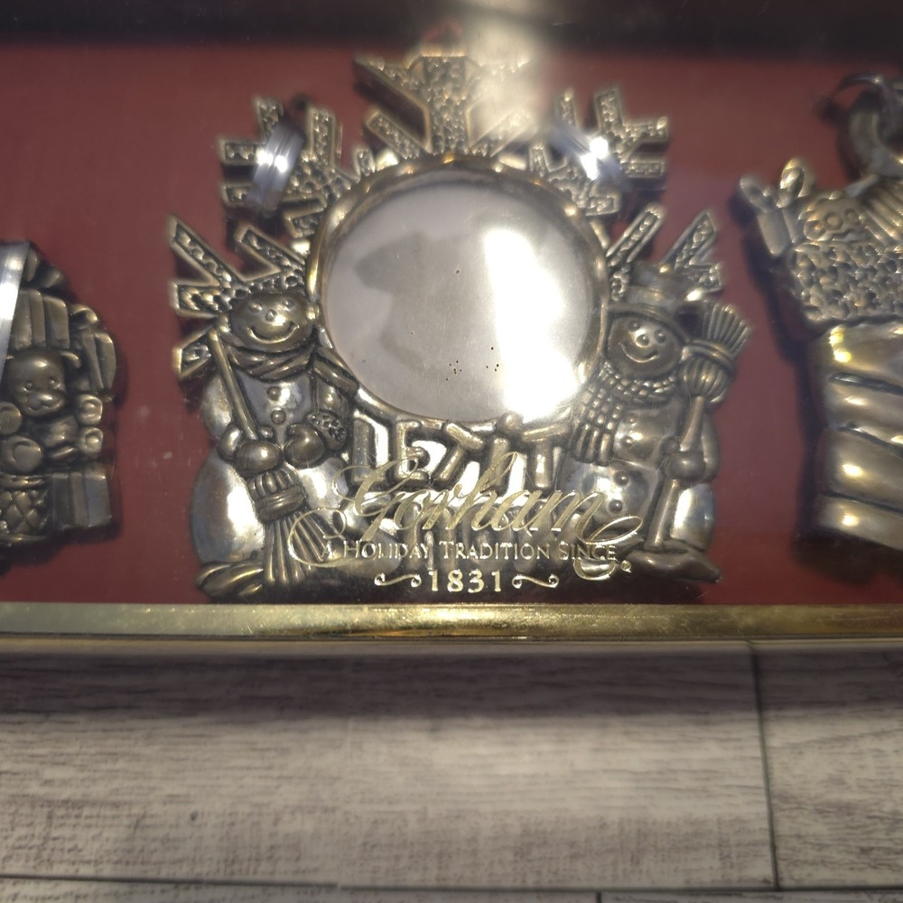 Gorham Vintage Silverplated Picture Frame Ornaments Set of 3 NIB - Picture 6 of 7
